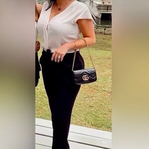 Rebecca Taylor Silk Tuxedo Style One Piece Button Up Jumper